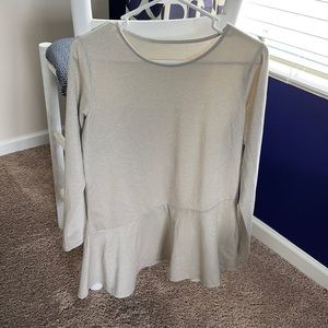 Shimmering peplum shirt